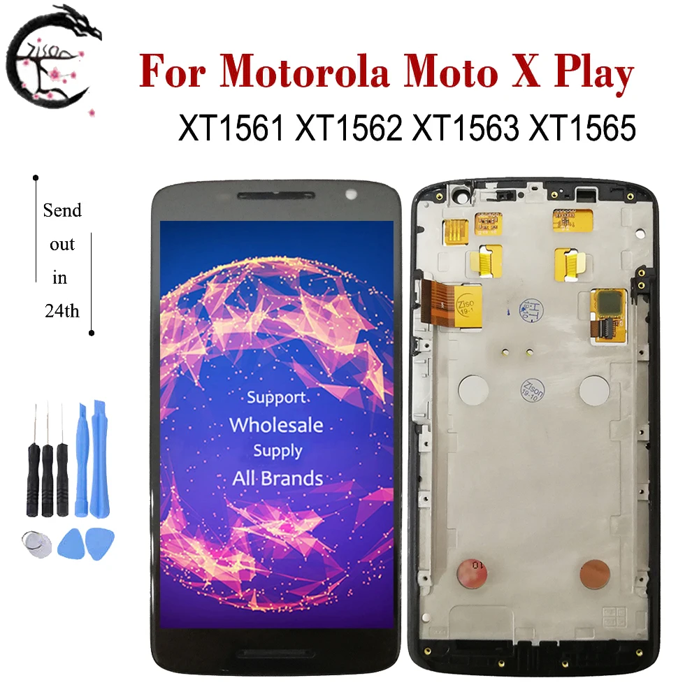 ЖК-дисплей 5,5 дюйма с рамкой для Motorola MOTO X play X3 XT1561 XT1562 XT1563 XT1565, полный дисплей, сенсорный датчик, дигитайзер в сборе