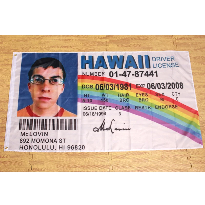 Фото Флаг McLovin 3x5 футов, флаг из полиэстера 90x150 см 100D №4