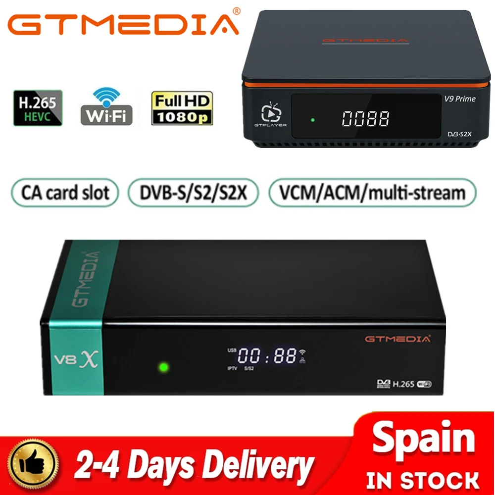 Φ Gtmedia V8X спутниковый декодер обновленный GT media V8 Nova H.265 1080P Встроенный Wi-Fi V9 Prime