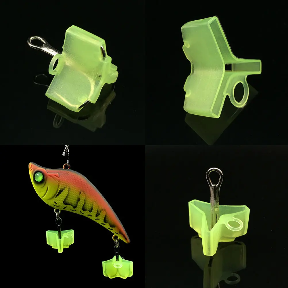 

10 Pcs x Treble Hooks3 Size Holder Plastic Treble Hook Protectors Covers for Fishing Lures Fluorescein