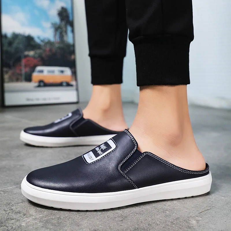 Мужские кожаные лоферы дышащие мокасины повседневная обувь для молодежи лето |