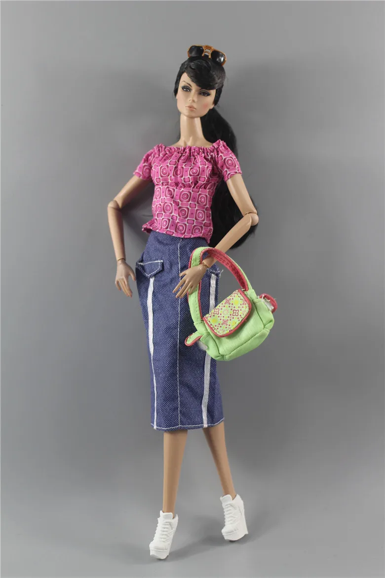 Летняя одежда комплект одежды/рубашка штаны юбка платье пальто сумка наряд для 1/6