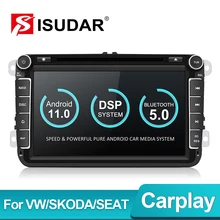 Isudar Android 11 2 Din Car Radio For Volkswagen/VW/Passat/POLO/GOLF/Tiguan Skoda/Octavia Seat/Leon GPS Auto DVD Player Carplay