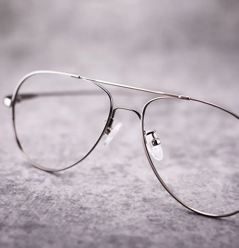 Vazrobe Memory Aviation Eyeglasses Frame Men Women Vintage Glasses for Man Spectacles Prescription Myopia Diopter Eyeglass 9g