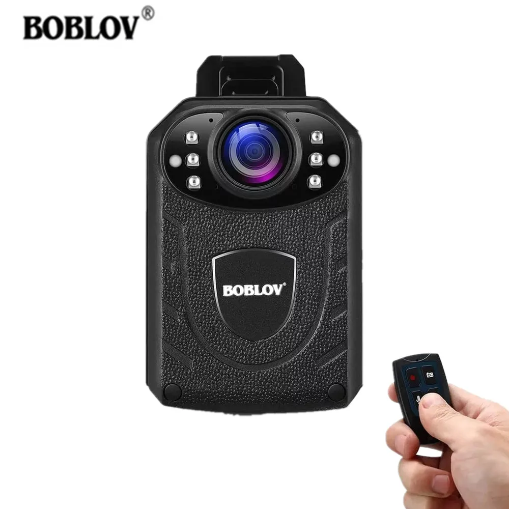 BOBLOV KJ21 Pro BodyCamera HD1296P KJ21 Updated Police Camera Mini Body Mounted Surveillance Cam Night Vision External Lens