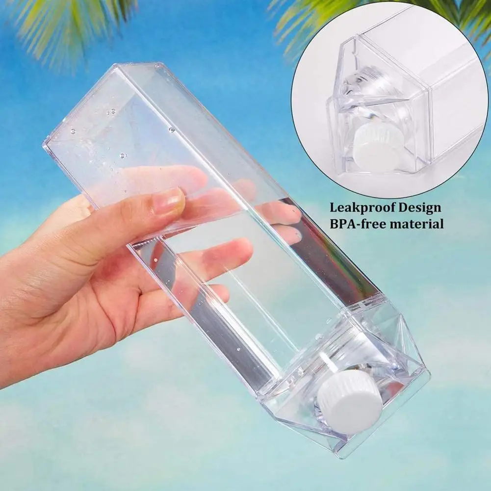 

Creative Transparent Milk Water Bottle Drinkware Outdoor Climbing Tour Camping Children Men Milk Water Bottles Kitchen Leakproof