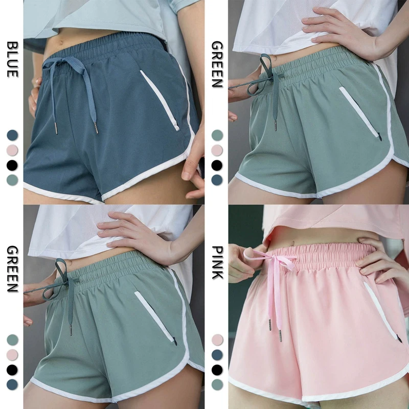 

Sports Shorts Women Summer 2021 New Candy Color Anti Emptied Skinny Shorts Casual Lady Elastic Waist Beach Correndo Short Pants