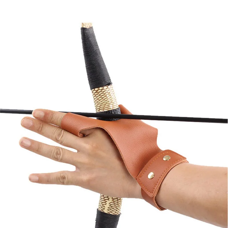 1 шт. Регулируемый перчатка для стрельбы из лука с накатанной головкой на указательном пальце Tab защитная перчатки традиционный Открытый Ох...