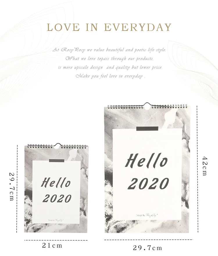 Настенный бумажный календарь офисная школа ежедневный планировщик заметки большая учеба новогодний план календарь расписание Органайзер дня