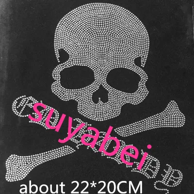 Наклейка с камнями в виде черепа Горячая фиксация мотив железо на кристаллах