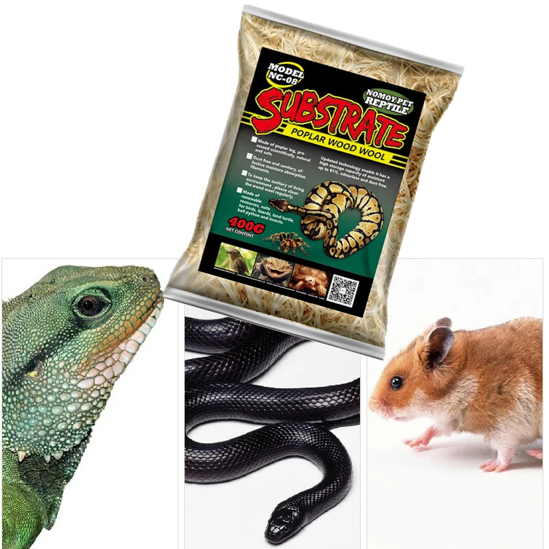 400g Poplar Wood Wool Insects Box Pet Cushion Material Reptile Carpet Mat Bottom | Дом и сад