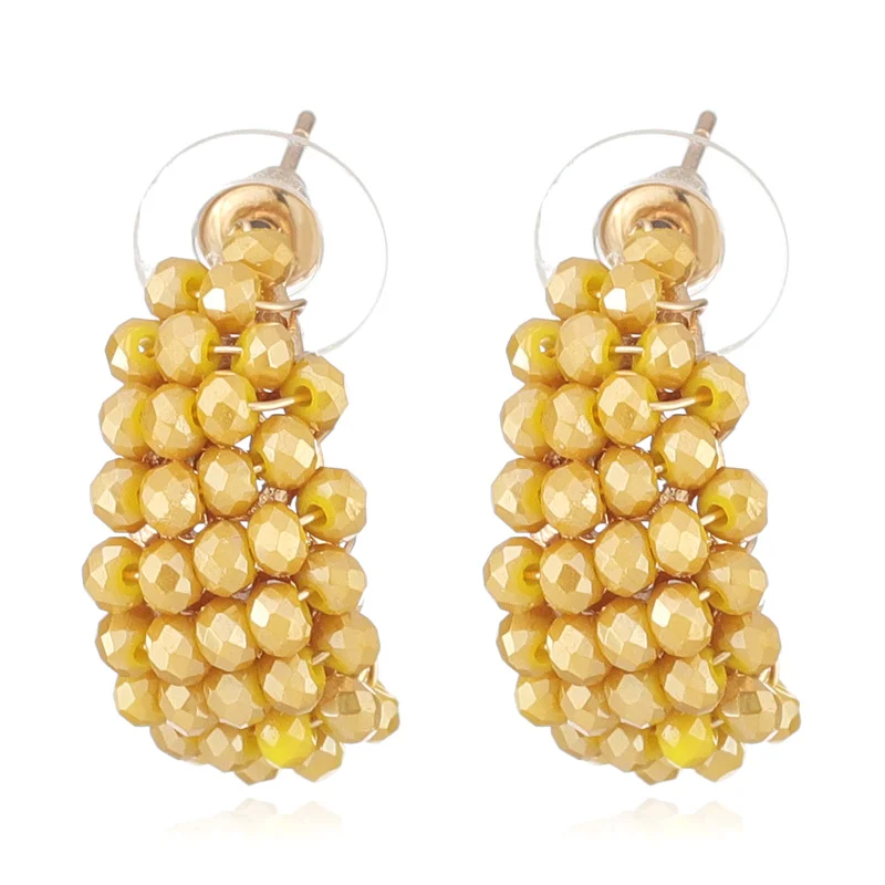 Trend simple retro style bohemian crystal earrings DIY women's clothes decoration statement fashion jewelry | Украшения и