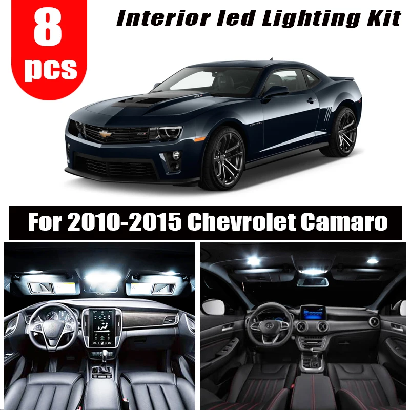 8x Автомобильные светодиодные лампы комплект для салона автомобиля 2010 2015 Chevy Chevrolet