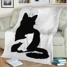 Фланелевое Одеяло в виде черной кошки с 3D принтом, сохраняющее тепло диван, детское одеяло, домашний декор, текстиль, подарок для семьи мечты