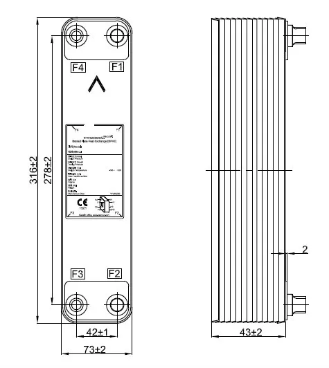Паяный пластинчатый теплообменник сусло охладитель Из Нержавеющей Стали