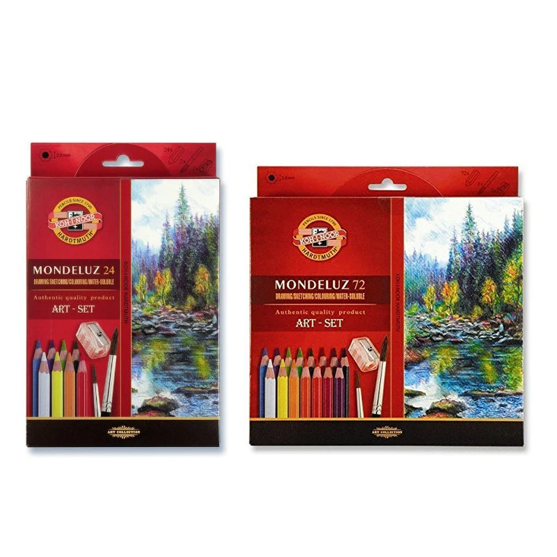 Koh i noor 24 36 48 72 Цвета акварель Цветные карандаши Mondeluz Aquarell для рисования набор