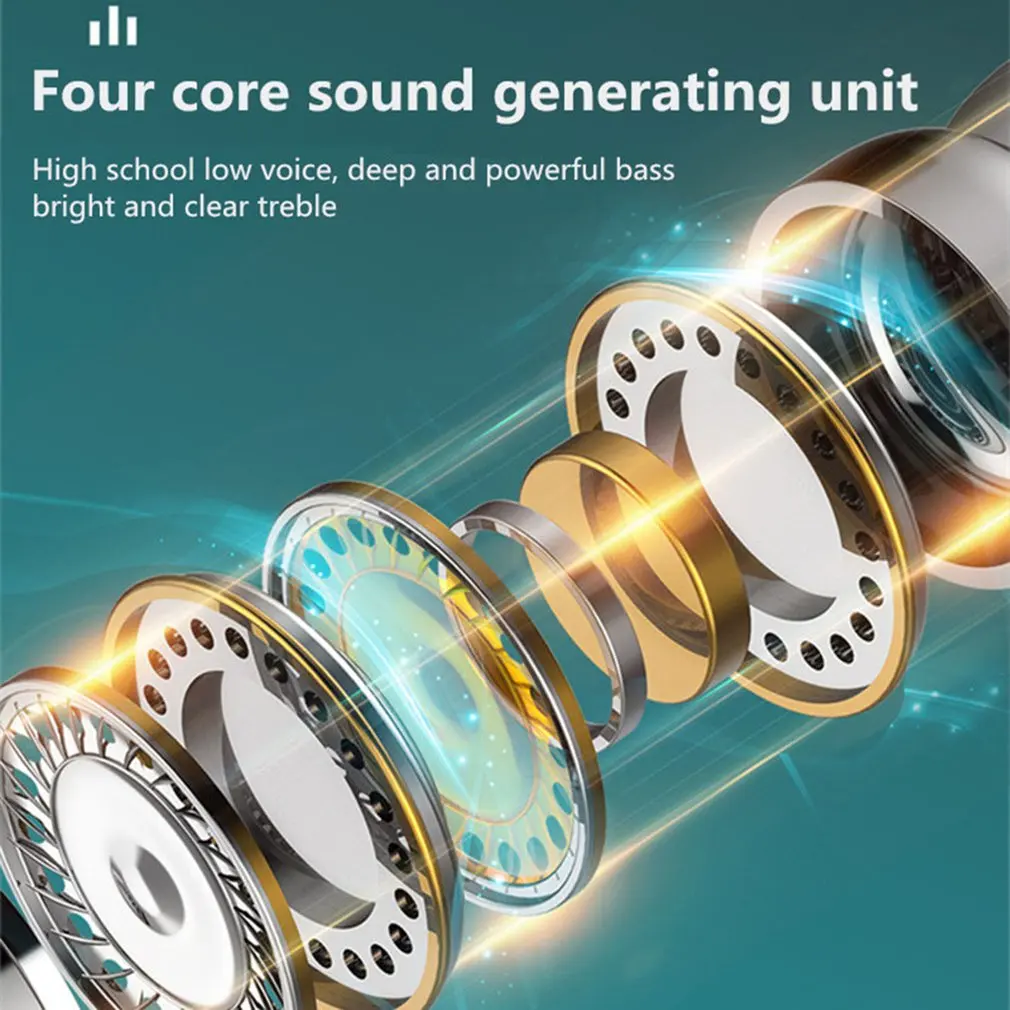 Бас Hifi сабвуфер стереонаушники-вкладыши спортивные музыкальные