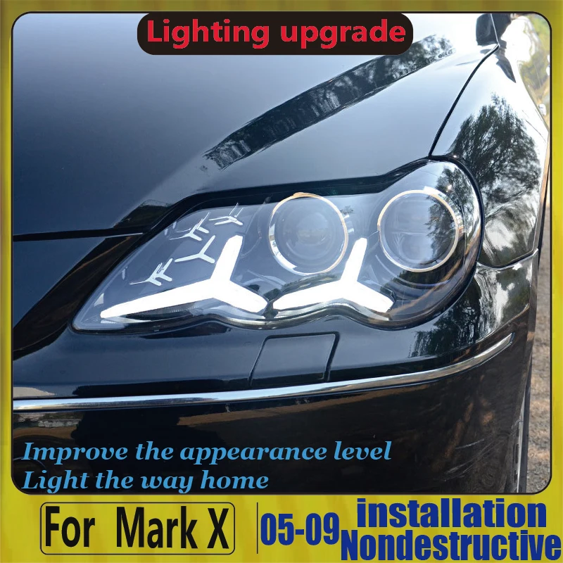 Car Styling for Toyota Reiz Mark X LED Headlight 2005-2009 Headlights LHD OR RHD | Assembly
