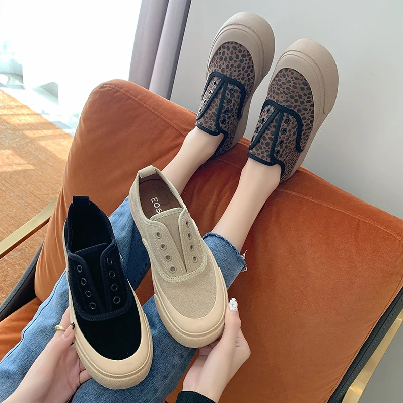 

Женские парусиновые туфли, кроссовки на платформе, на шнуровке, весна-осень 2021