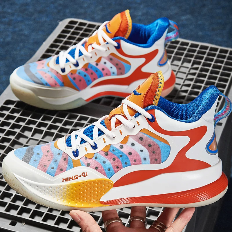 

air cushion knitted basketball shoes non-slip shock absorption basketball shoes outdoor combat sports shoes FOR MAN Tennis shoes