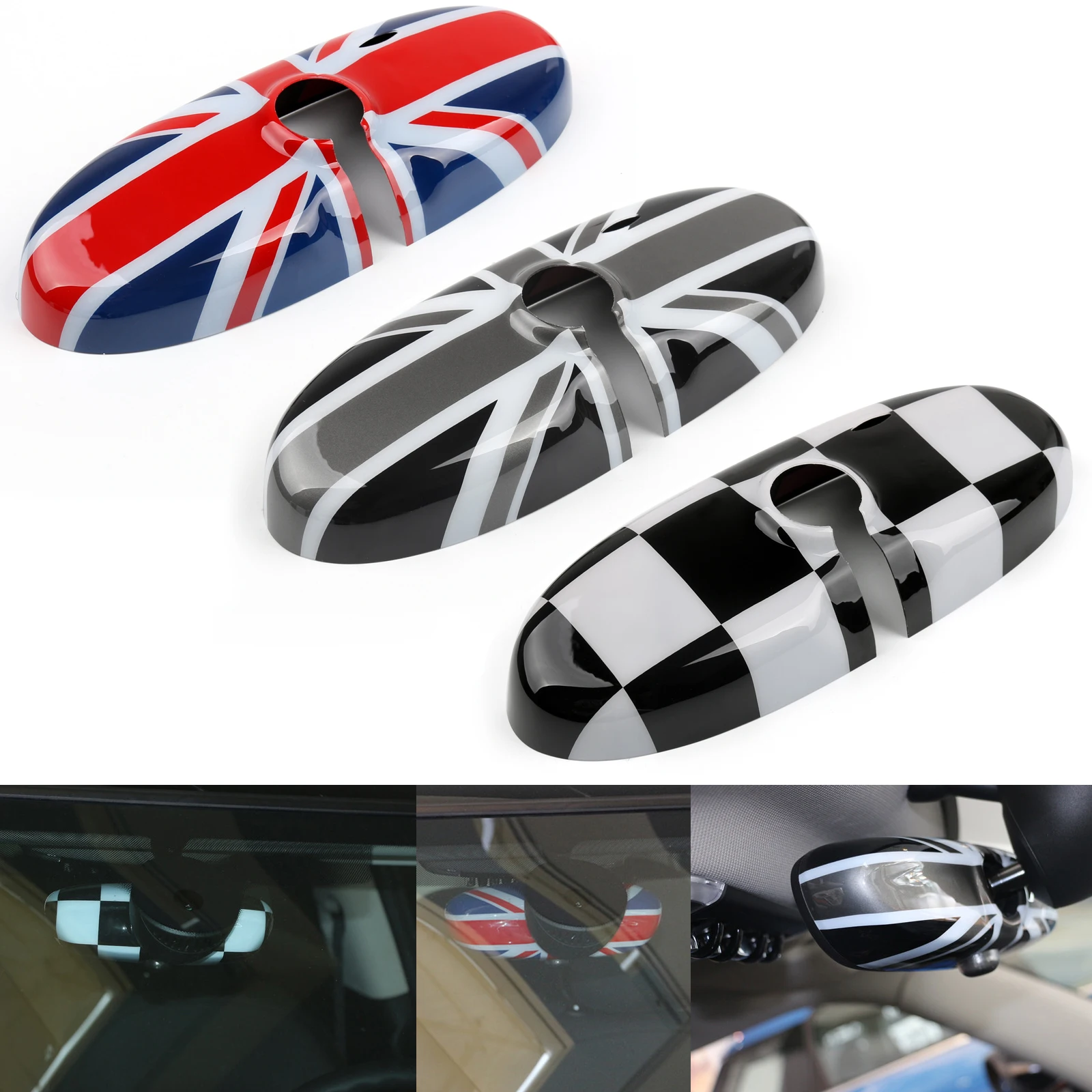 

Areyourshop For MINI Cooper R56 R55 R57 Car Rear View Mirror Cover Housing ABS Plastic Rearview Mirror Cover Vehicle Parts