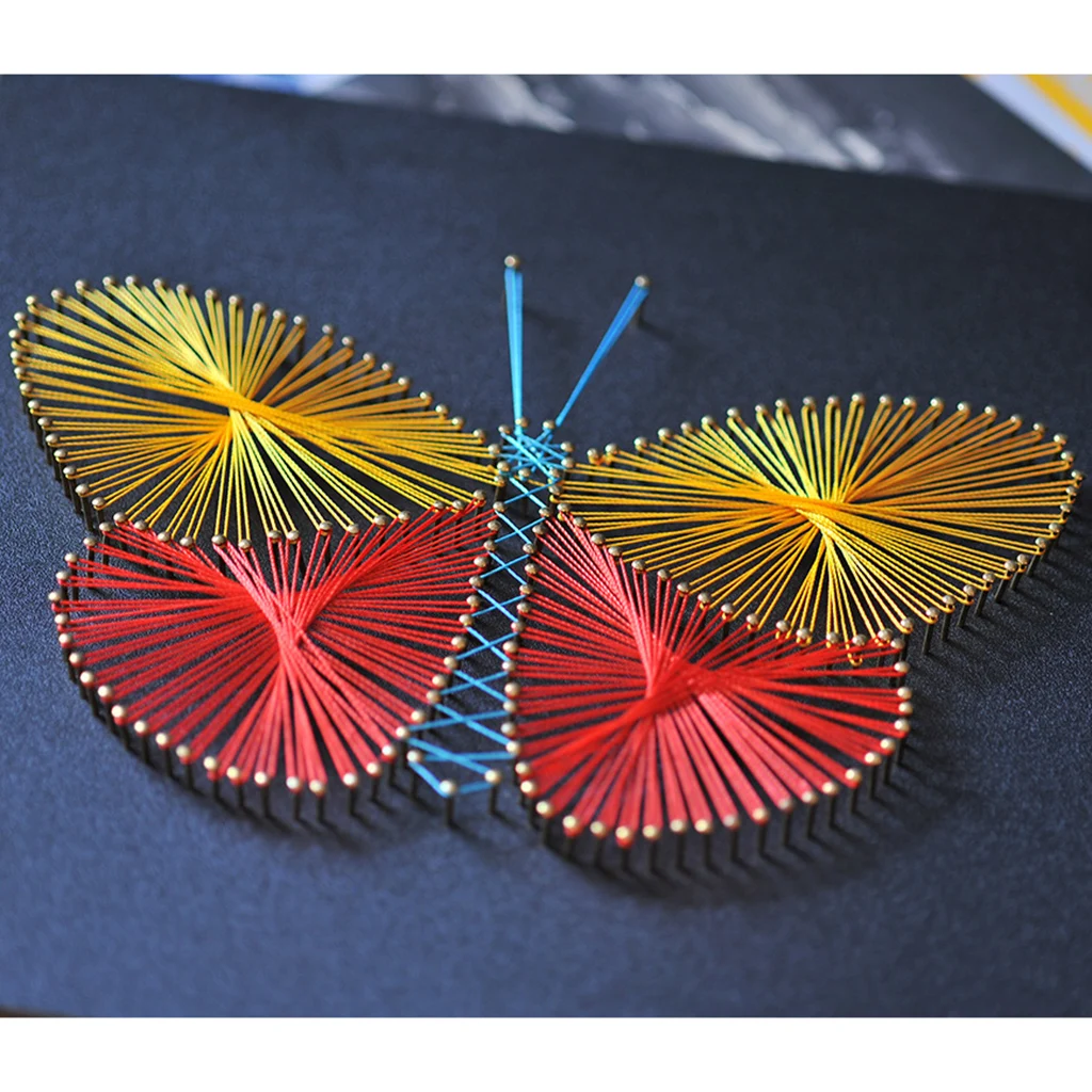 30x30 см ремесла Pin String Art Butterfly наборы узор бабочки домашнее украшение DIY нить обмотки рисунок для DIY ремесла