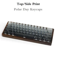 Set Polar Day Keycaps Side Top Print 104 Key Standard ANSI Custom PBT OEM Profile For Backlit Mechanical Keyboard For