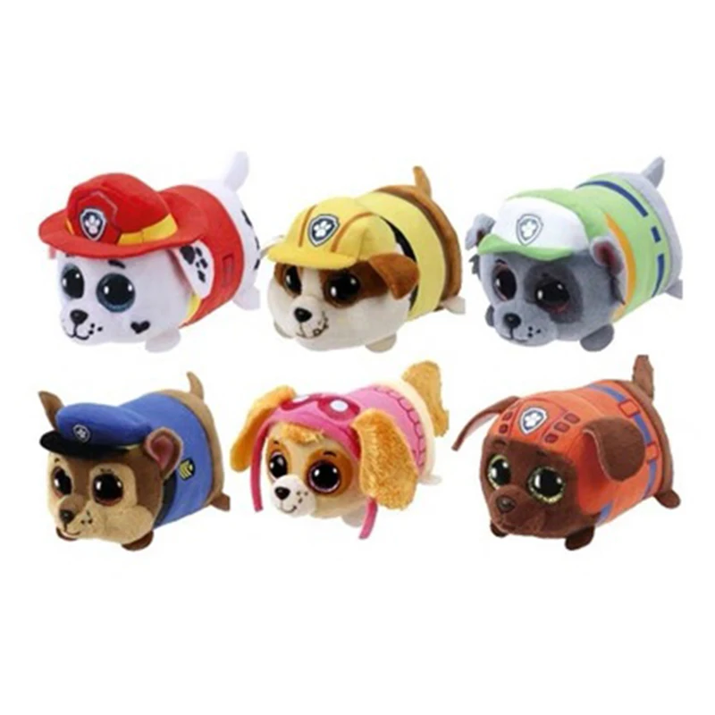 

10CM Ty Beanie Big Glitter Eyes Soft Plush Stuffed Rocky Marshall Skye Zuma Rubble Chase Animal Dog Toy Doll Child Birthday Gift