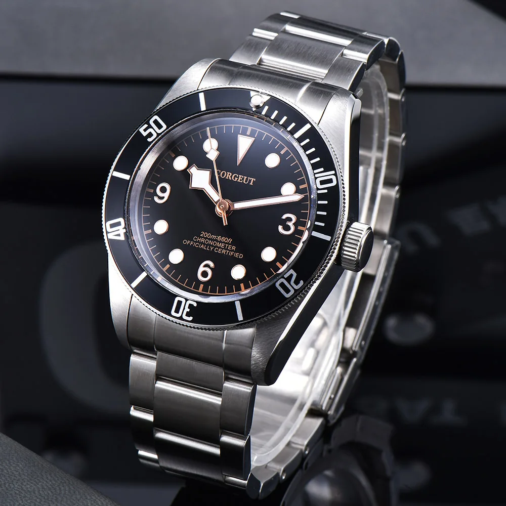 

Corgeut Mechanical Watch Miyota luminous Schwarz Bay Men Automatic Sport Swim Clock Luxury Brand male Mechanical Wrist Watches