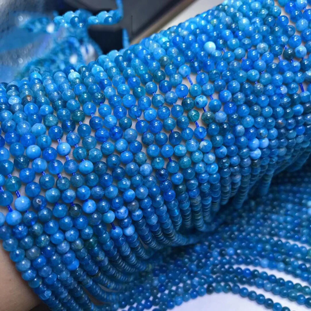 Круглые бусины Apatite из натурального драгоценного камня 4 мм для изготовления