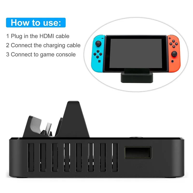 Портативная док станция для Nintendo Switch охлаждающая NS HDMI адаптер ТВ 4K зарядная