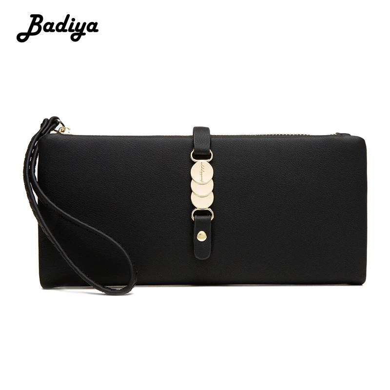 Женский кошелек на молнии с ремешком запястье дизайнерский длинный клатч