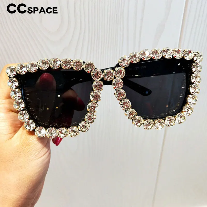 47147 квадратные роскошные солнцезащитные очки со стразами для мужчин и женщин