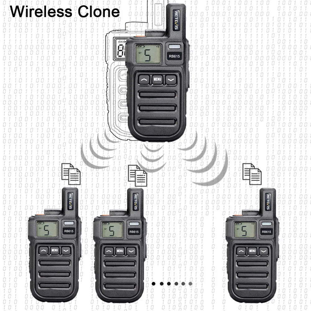 Retevis Walkie Talkes 6 pcs RB615 Vibration Mini Walkie Talkie PMR 446 FRS Potable Radio Talkie-Walkie communication radios PTT