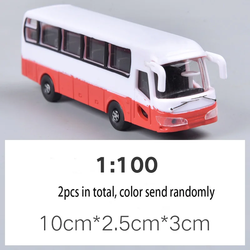 2 шт./10 шт./50 шт. модель автомобиля грузовик автобус 1: 75 1:100 1:150 1:200 строительство Поезд Макет Набор модель поезд Хо/ТТ/н масштаб железнодорожное моделирование - Цвет: 2pcs bus 100 scale