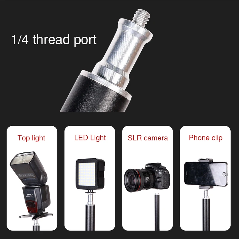 Desk Mount Stand Tabletop C Clamp Mounting Adjustable Table Stand Aluminum for DSLR Camera Light Video Panel Light Mic tripod