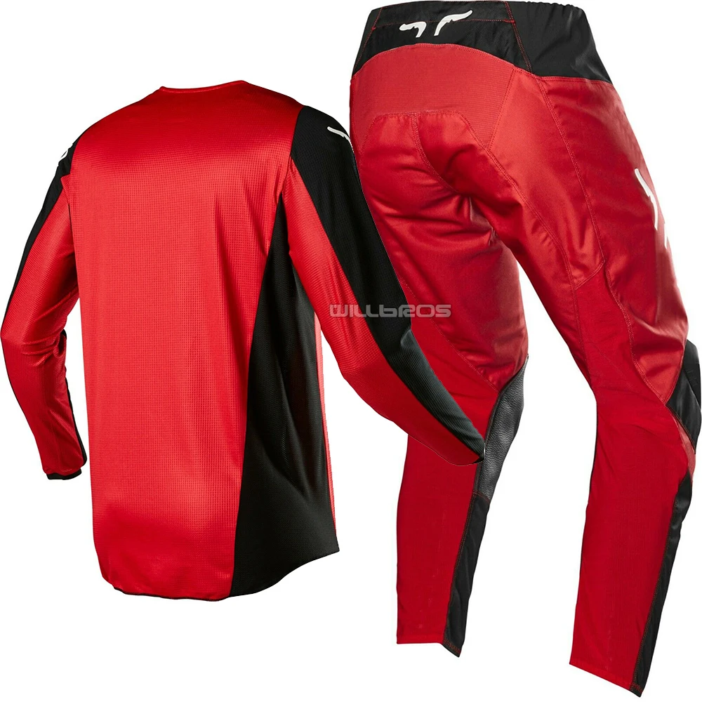 New DELICATE FOX 180 Prix Grey Jersey Pant Gear Combo for ATV DH MX Off-Road Scooter Dirt Bike Motocross Motorcycle