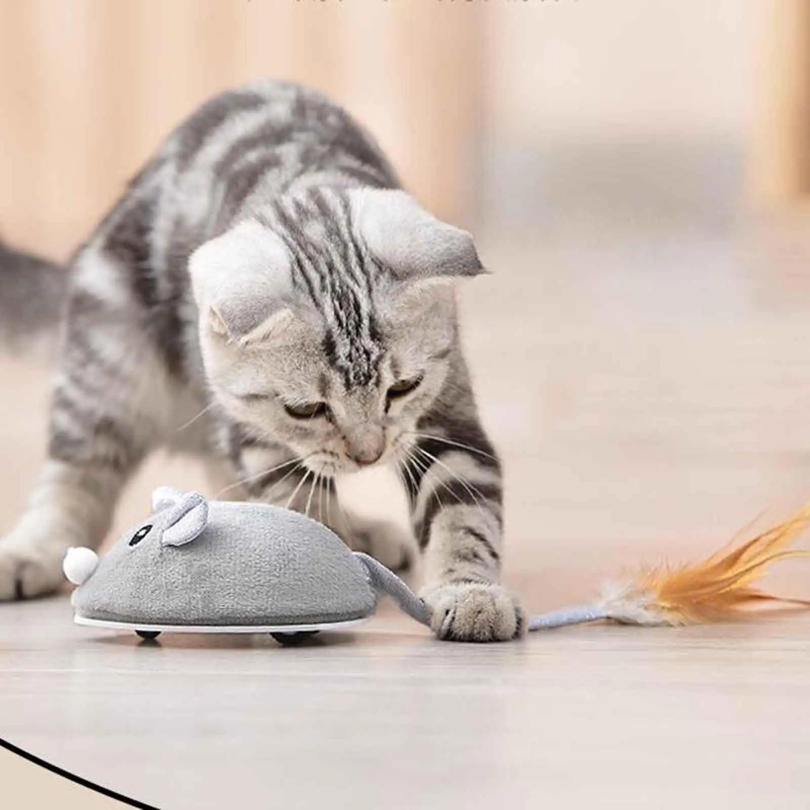 

Funny Pet Cat Toy Interactive Electric Mice Rat for Kitten Chasing Supplies