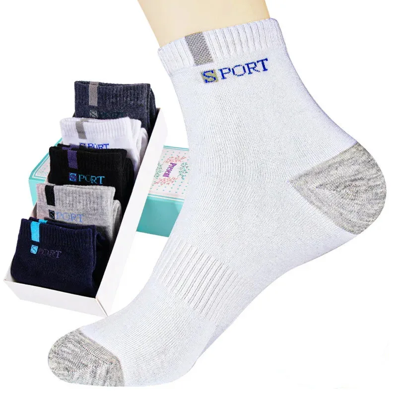 

Anti-Sweat And Smelly Men's Sports Cotton Socks Autumn And Winter Thick Sports Basketball Running Middle Tube Cotton Men's Socks