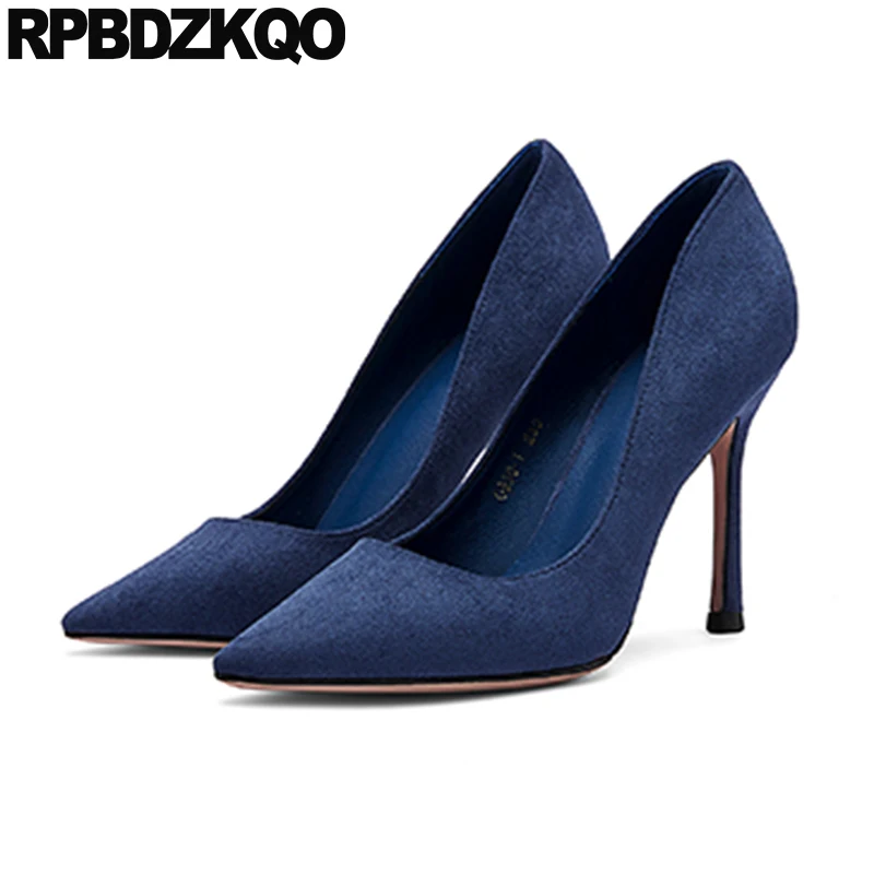 Туфли-лодочки женские замшевые телесного цвета с острым носком 8 см - купить по