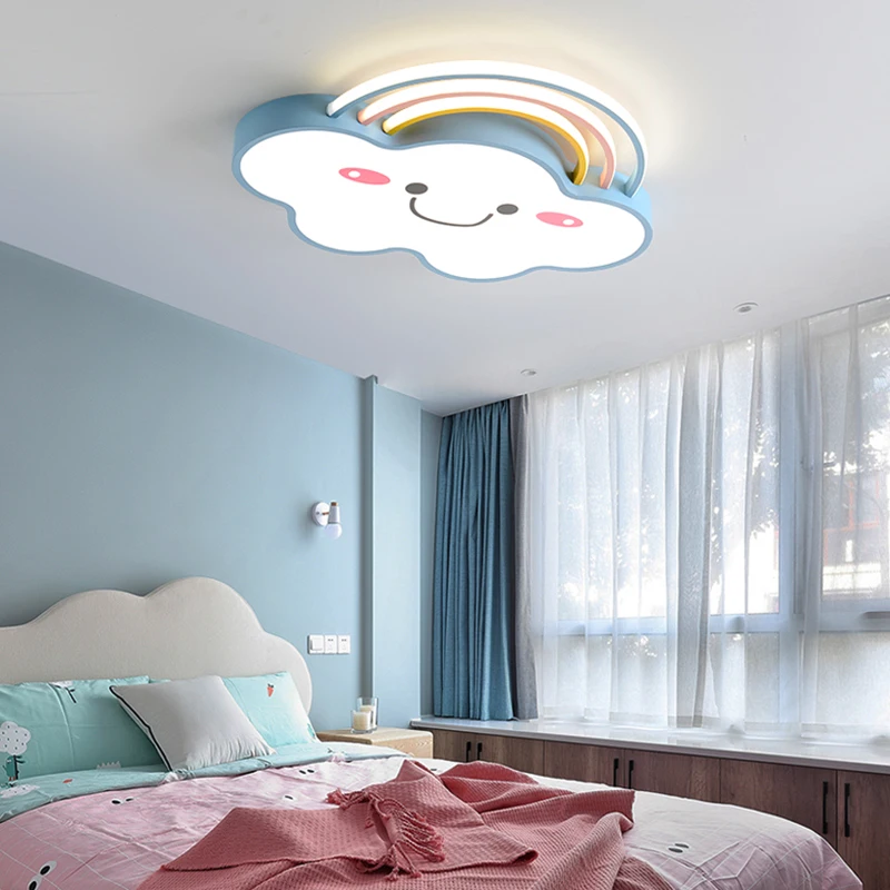 $77.91 Nordic kindergarten children's room kids bedroom decor led lamp lights for room dimmable ceiling light home decoration lamparas