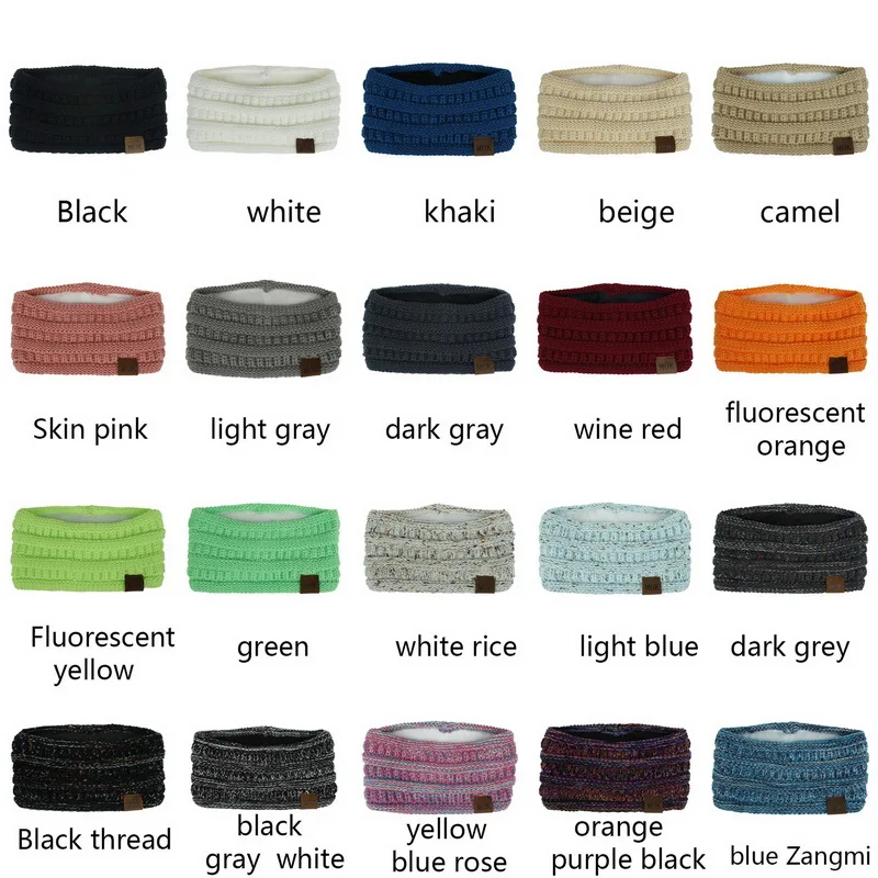 

Wide Knitting Woolen Headband Winter Warm Ear Women Thicken Turban Hair Accessories Girl Hair Band Headwraps Ear Warmer