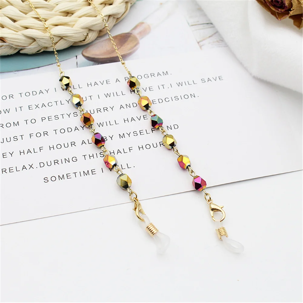 

Bohemian Crystal Beaded Glasses Chains Lanyard Face Mask Chain Holder Eyeglass Rope Sunglasses Cord Neck Strap Gift For Women