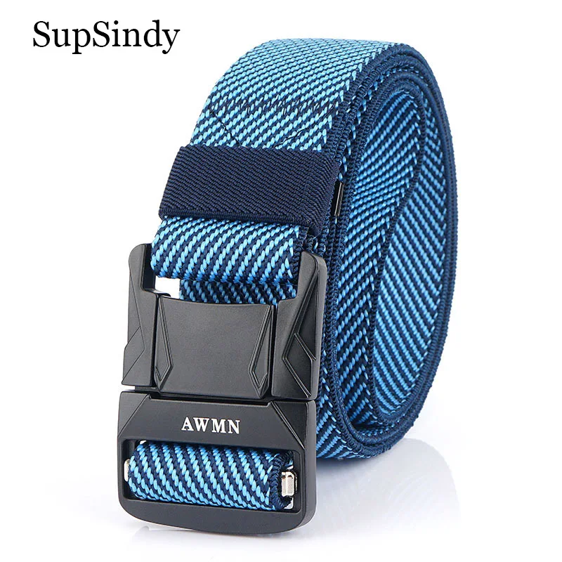 

SupSindy Military Army Combat Tactical belts for Men Quick Release Buckle Stretch elastic nylon Waistband canvas belt male strap