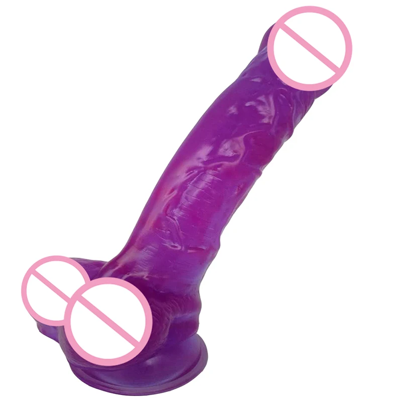 9.44 Inch Purple Giant Dildo Realistic Balls Extreme Big Flexible Penis Super Huge PVC Dick with Strong Suction Cup for Women | Красота и