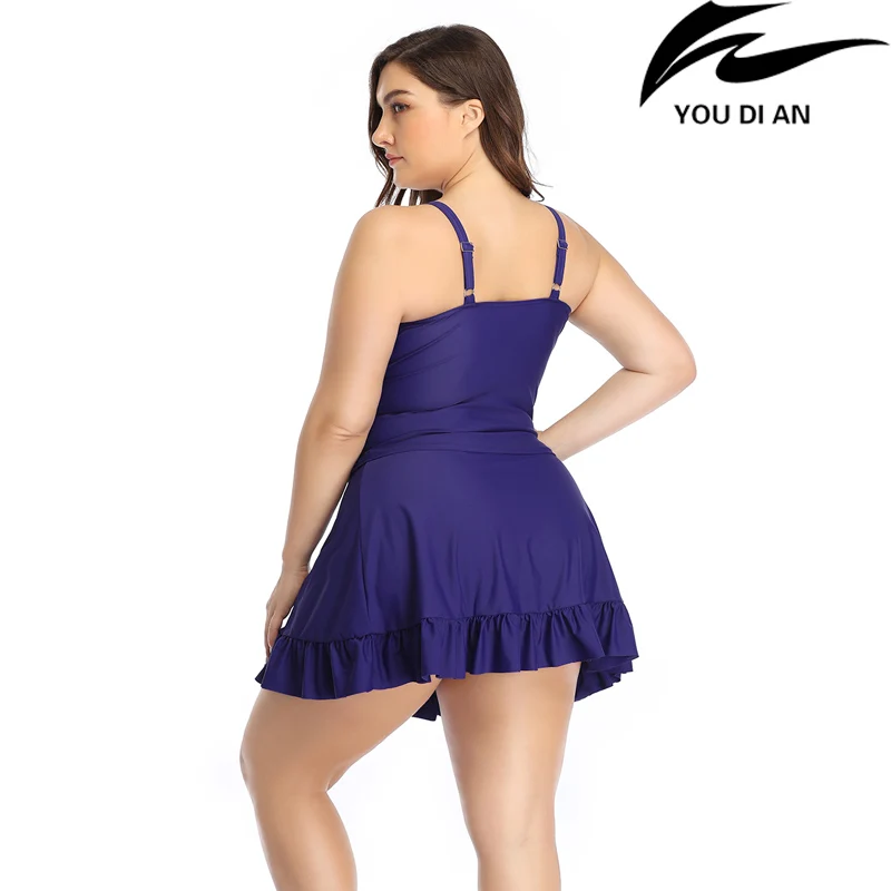2020 New plus size swimwear women two pieces swimsuit larges swimming swim suit bathing beachwear wear big | Спорт и развлечения