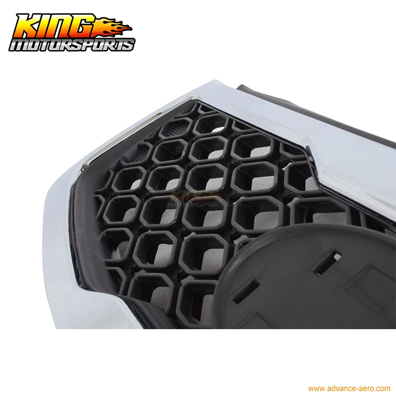 Передняя спортивная сетка для Kia Rio OE 10-11 хромированная отделка черная