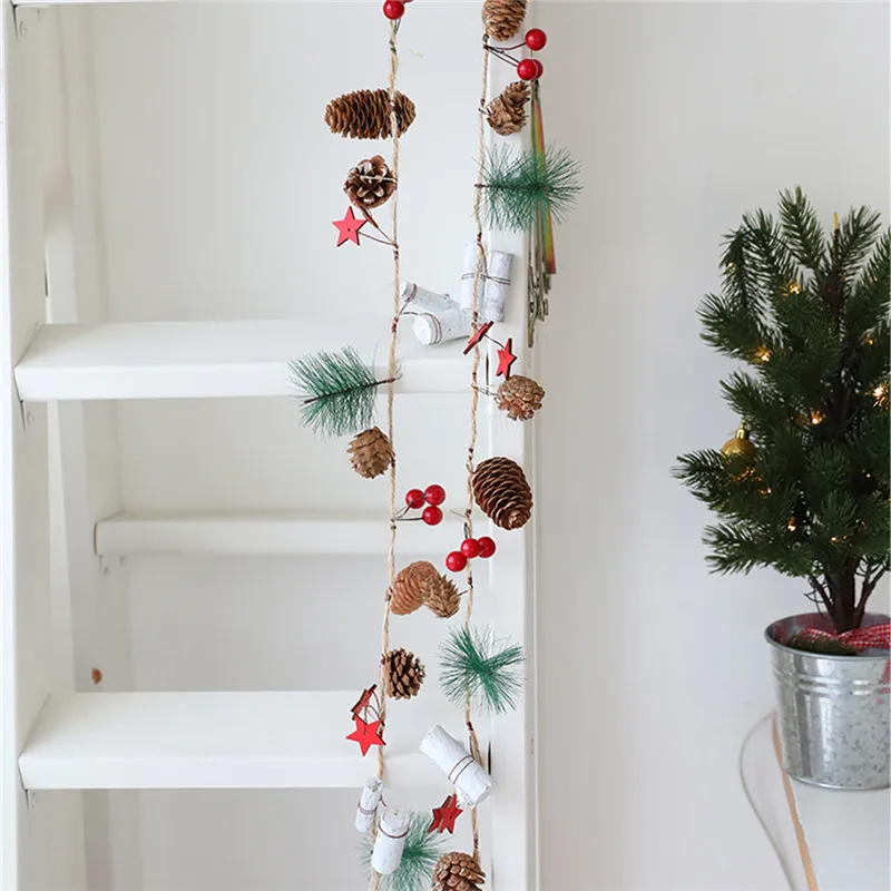 

HOT Xmas Party Pine String Light Hanging Lamp Christmas Festival Wedding Romantic Family Bar Party Decoration Light Party Supply