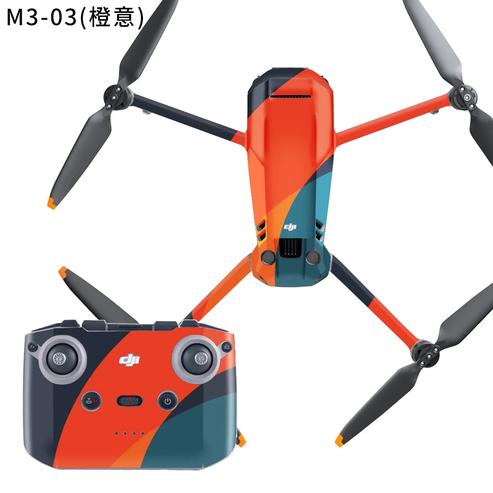 

Самый красочный стикер для дрона для DJI Mavic 3 наклейка плоская наклейка корпус + пульт дистанционного управления + 4 защитные пленки для батареи