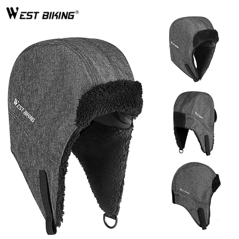 

Кепка летчика-авиатора WEST BIKING из искусственной кожи, зимняя шапка унисекс для сноуборда, утепленная теплая маска для рыбалки